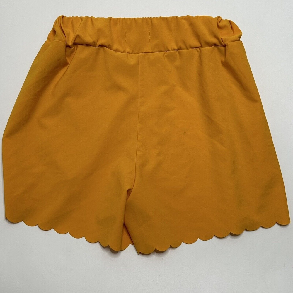 Jo + Jax Size XSA Adult Dance Tangerine Shorts yoga Jazz Yellow Scalloped Hem - Picture 4 of 12